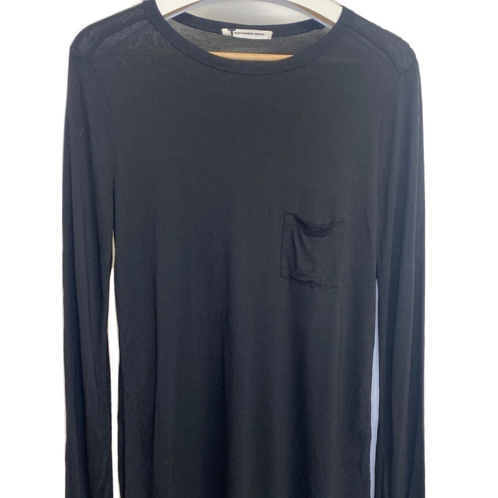 T by Alexander Wang Women's Black Long Sleeve Shirt - Picture 2 of 15